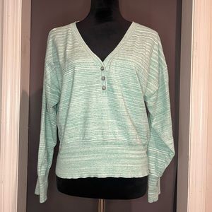J.Crew v-neck button sweater size large